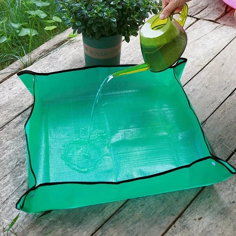 1 tapete de plantación de 50 cm a 100 cm, almohadilla de jardinería plegable para macetas, plantas de jardín, macetas, trasplantes, tapetes impermeables.