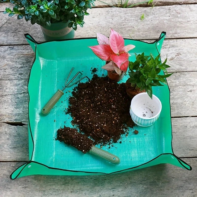 1 tapete de plantación de 50 cm a 100 cm, almohadilla de jardinería plegable para macetas, plantas de jardín, macetas, trasplantes, tapetes impermeables.