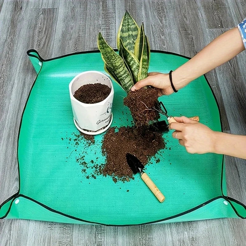 1 tapete de plantación de 50 cm a 100 cm, almohadilla de jardinería plegable para macetas, plantas de jardín, macetas, trasplantes, tapetes impermeables.