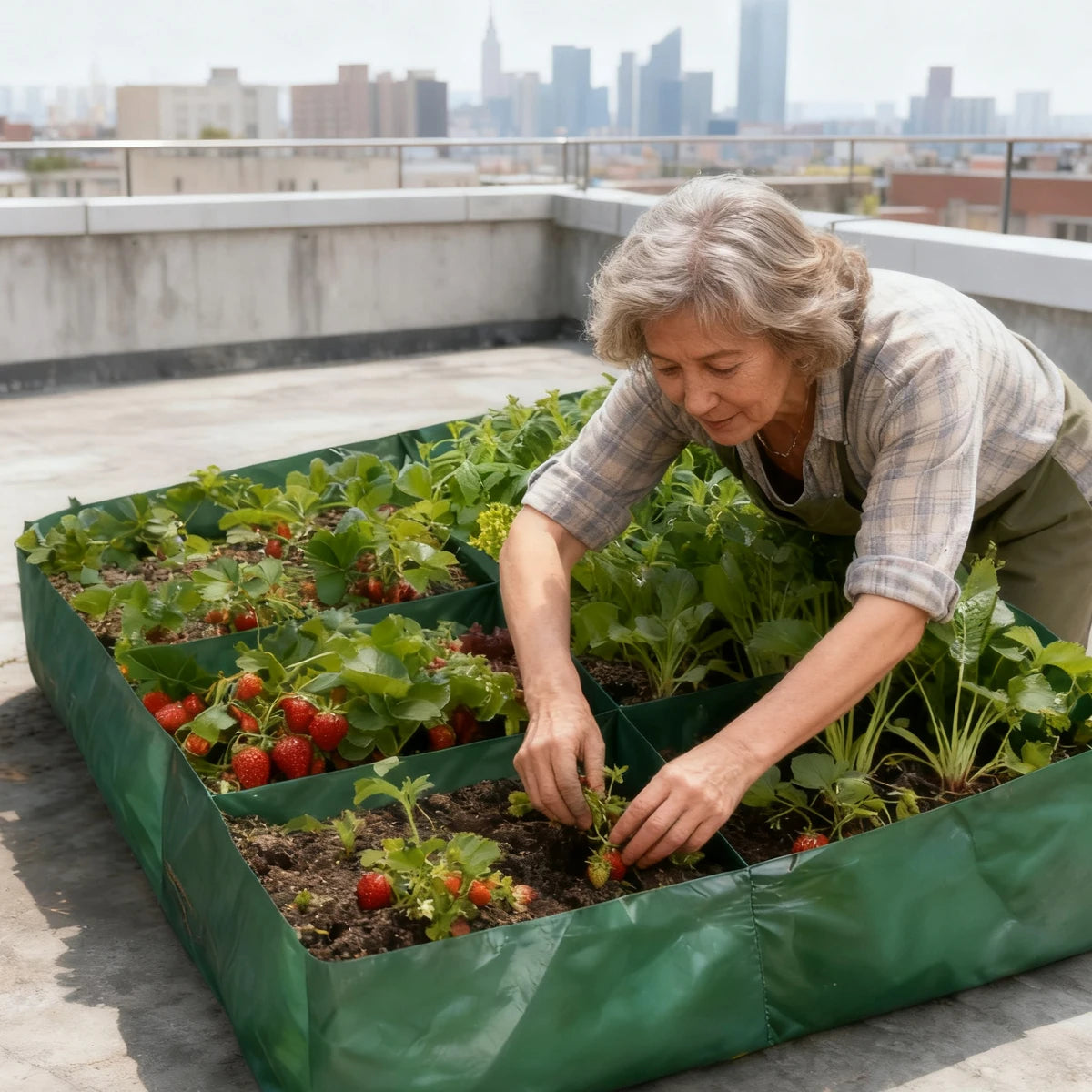Bolsas de cultivo para plantas, macetas grandes para cultivo interior, exteriores, balcón, invernadero, jardín, accesorios de jardinería, bolsas de plantación, herramientas.