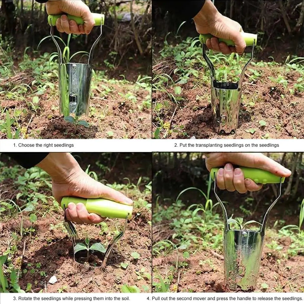 Trasplantadora de jardín, máquina de plantación manual, piezas para jardinería, herramienta extractora de trasplante de plántulas y flores para jardinería y agricultura