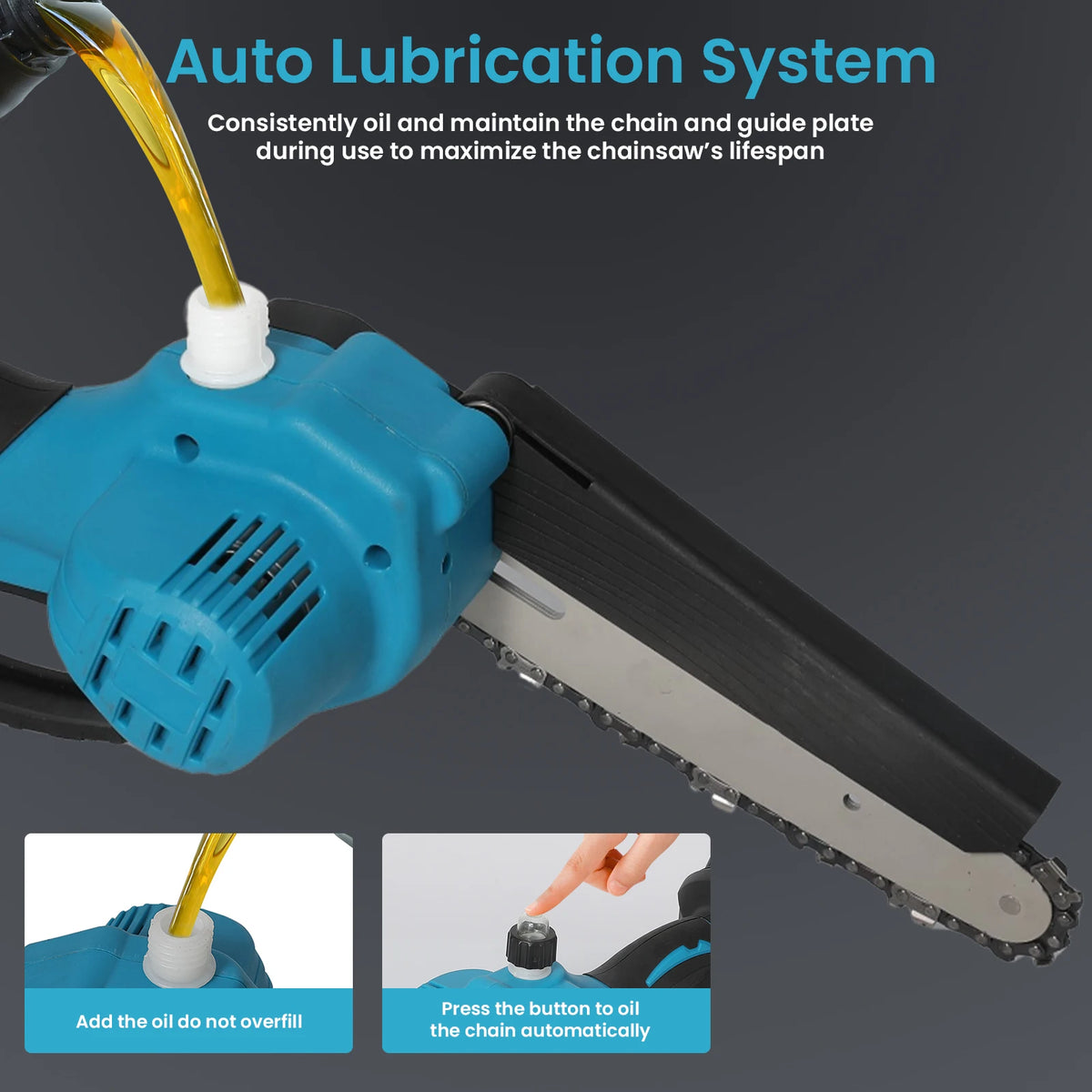 Mini motosierra inalámbrica 6" 550W | Compatible Makita 21V
