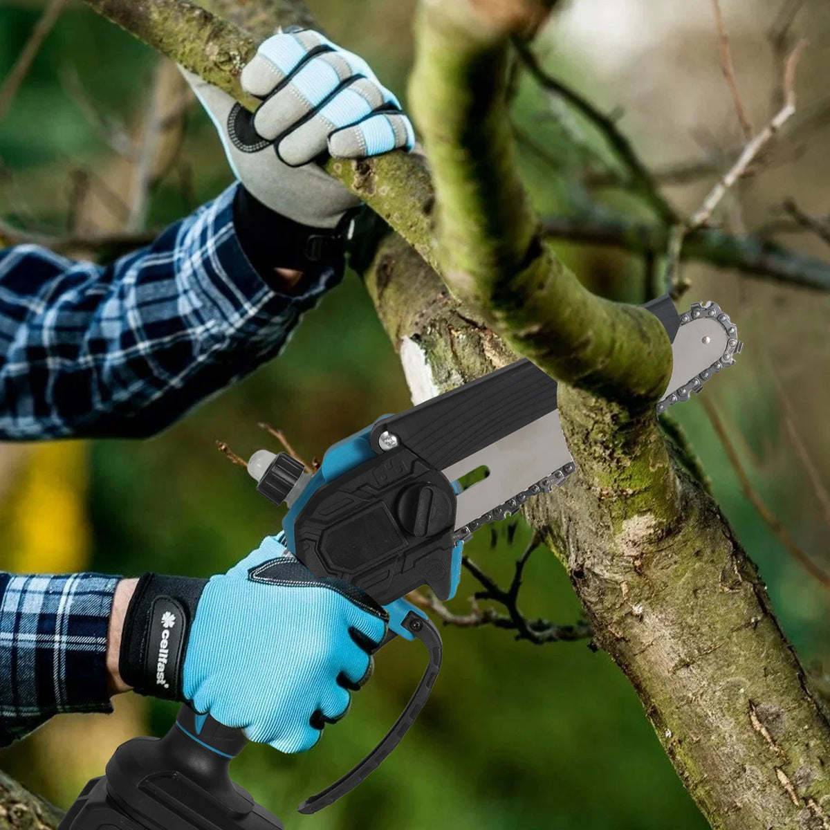 Mini motosierra inalámbrica 6" 550W | Compatible Makita 21V