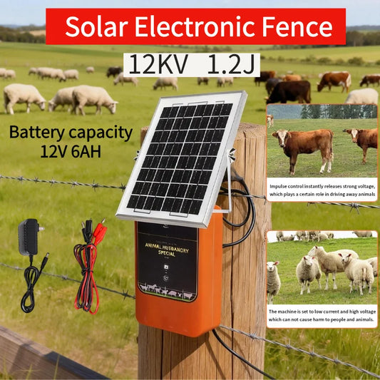 Energizador solar para cerca eléctrica 12 kV | 10 km