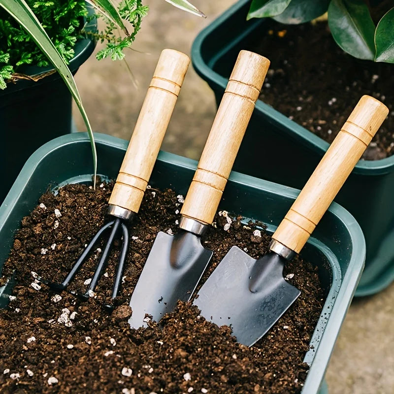 Kit de jardinería 3 piezas para macetas y huerto