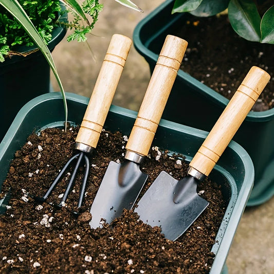 Kit de jardinería 3 piezas para macetas y huerto