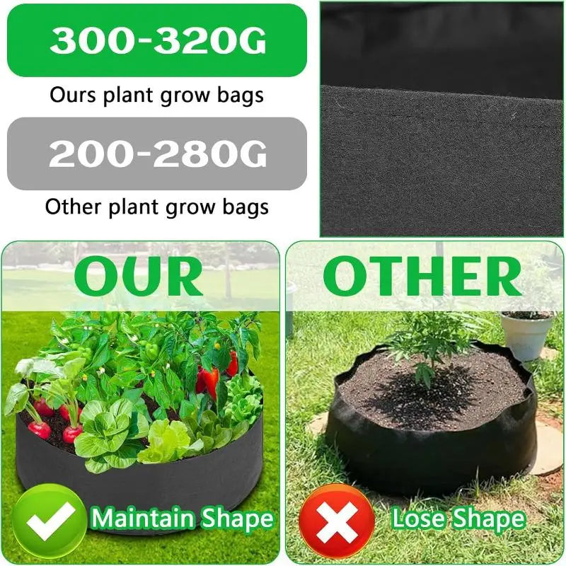 Bolsa de cultivo de fieltro transpirable | Jardín y huerto
