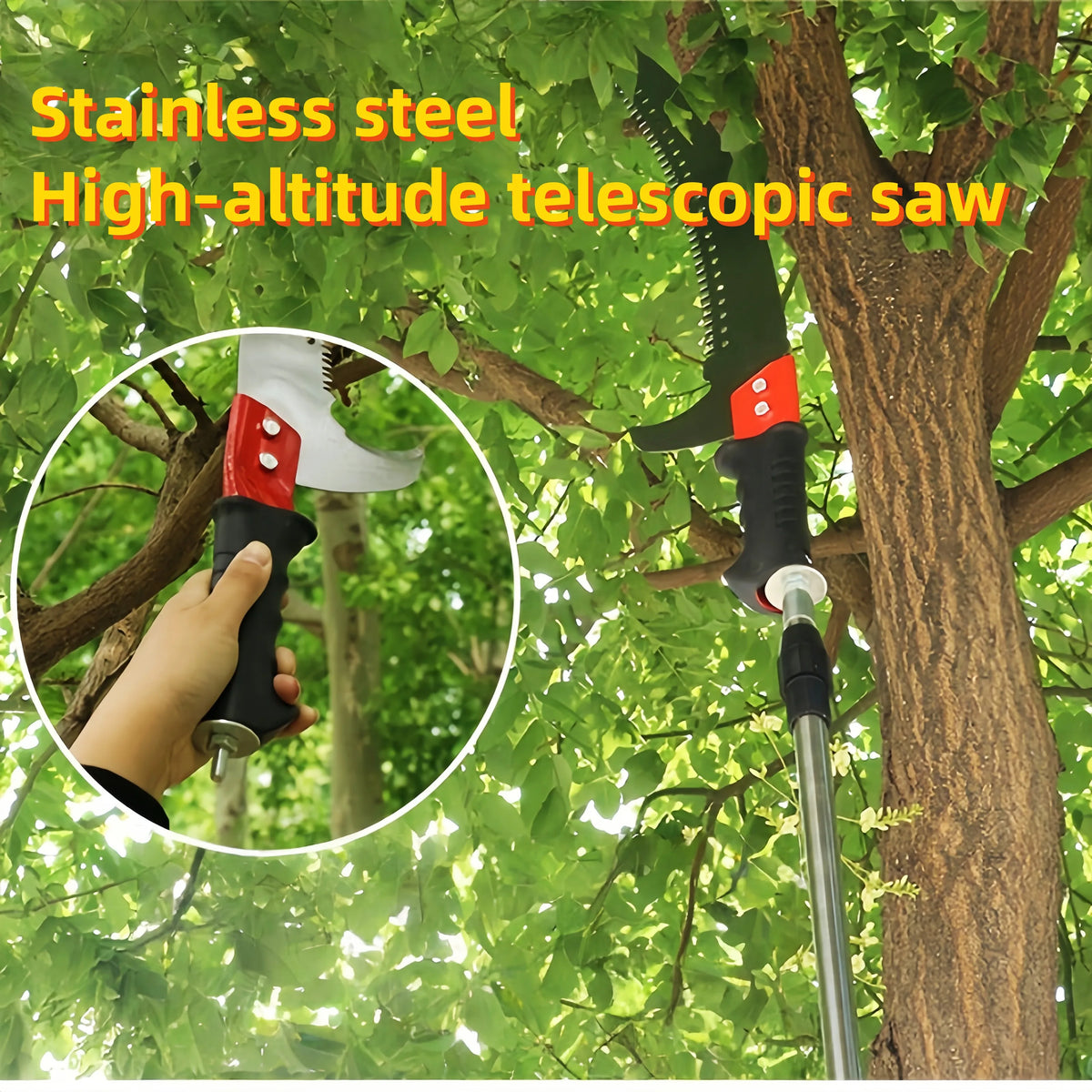 Sierra telescópica para podar árboles y frutales