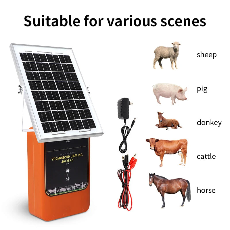 Energizador solar para cerca eléctrica 12 kV | 10 km
