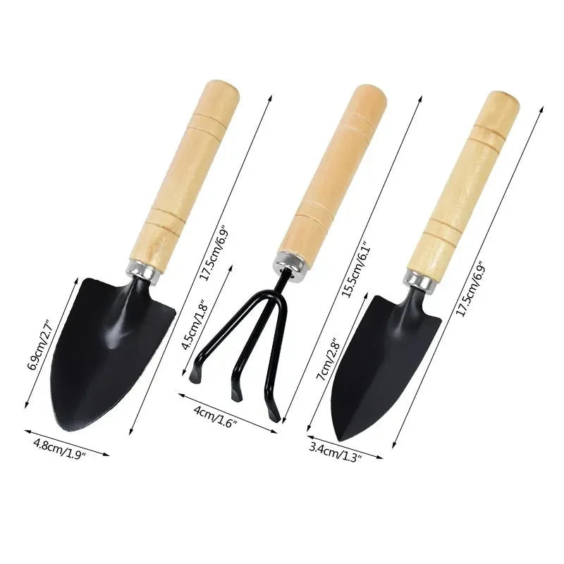Kit de jardinería 3 piezas para macetas y huerto