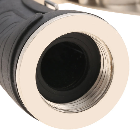 Boquilla metálica para manguera de jardín con mango antideslizante, rosca estándar universal de 3/4", ideal para regar jardines y limpiar coches.